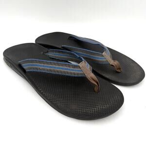 Chaco Men's Z1 Classic Grey & Blue Thong Sandals Size 13